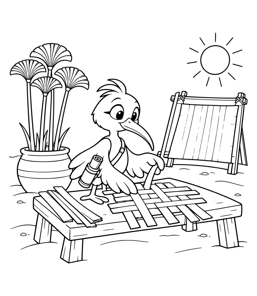 Making Papyrus coloring page