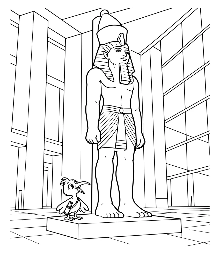 The Giant Statue coloring page